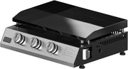 Black + decker bxop7350e plancha piastra a gas 3 bruciatori, piastra in acciaio smaltato, piedini regolabili