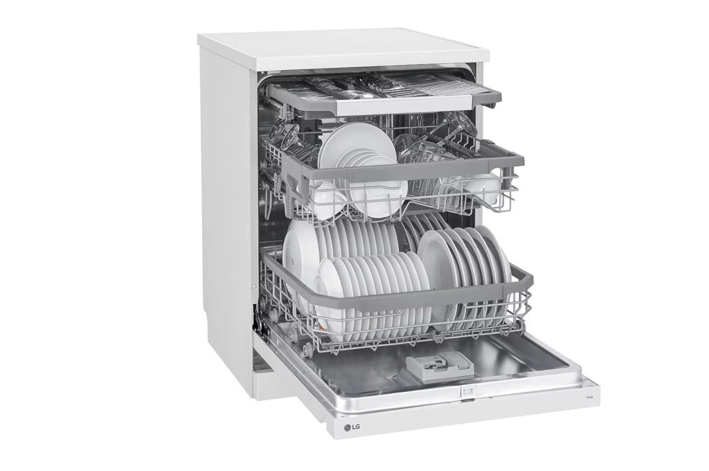 LG DF365FWS Lavastoviglie Libera Installazione 14 coperti Classe B 43 dB Wi-Fi TrueSteam QuadWash (85x60x60 cm) colore Bianco