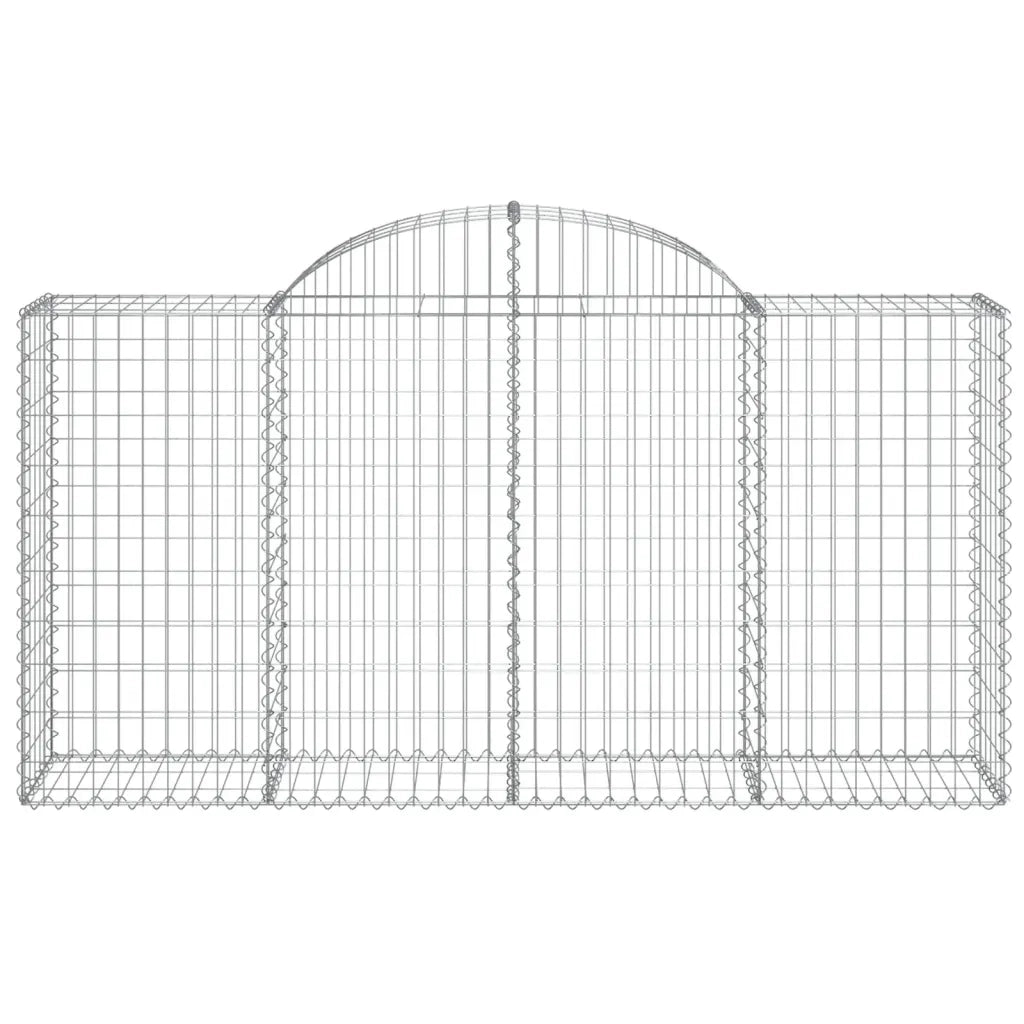 Cesti Gabbioni ad Arco 3 pz 200x50x100/120 cm Ferro Zincato 3146321