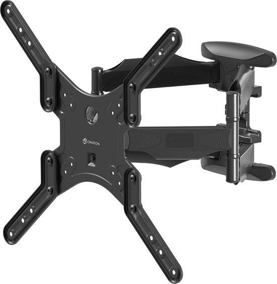 Sostegno per TV da parete regolabile per schermi da 37 a 70 pollici fino a 36,4 kg, sostegno per TV da parete universale estendibile, inclinabile, VESA 100x100-400x400, doppia braccio sostegno per TV da parete nero M5-B