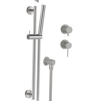 Set doccia con miscelatore incasso, soffione a parete e saliscendi in acciaio inox - Serie X Style Inox