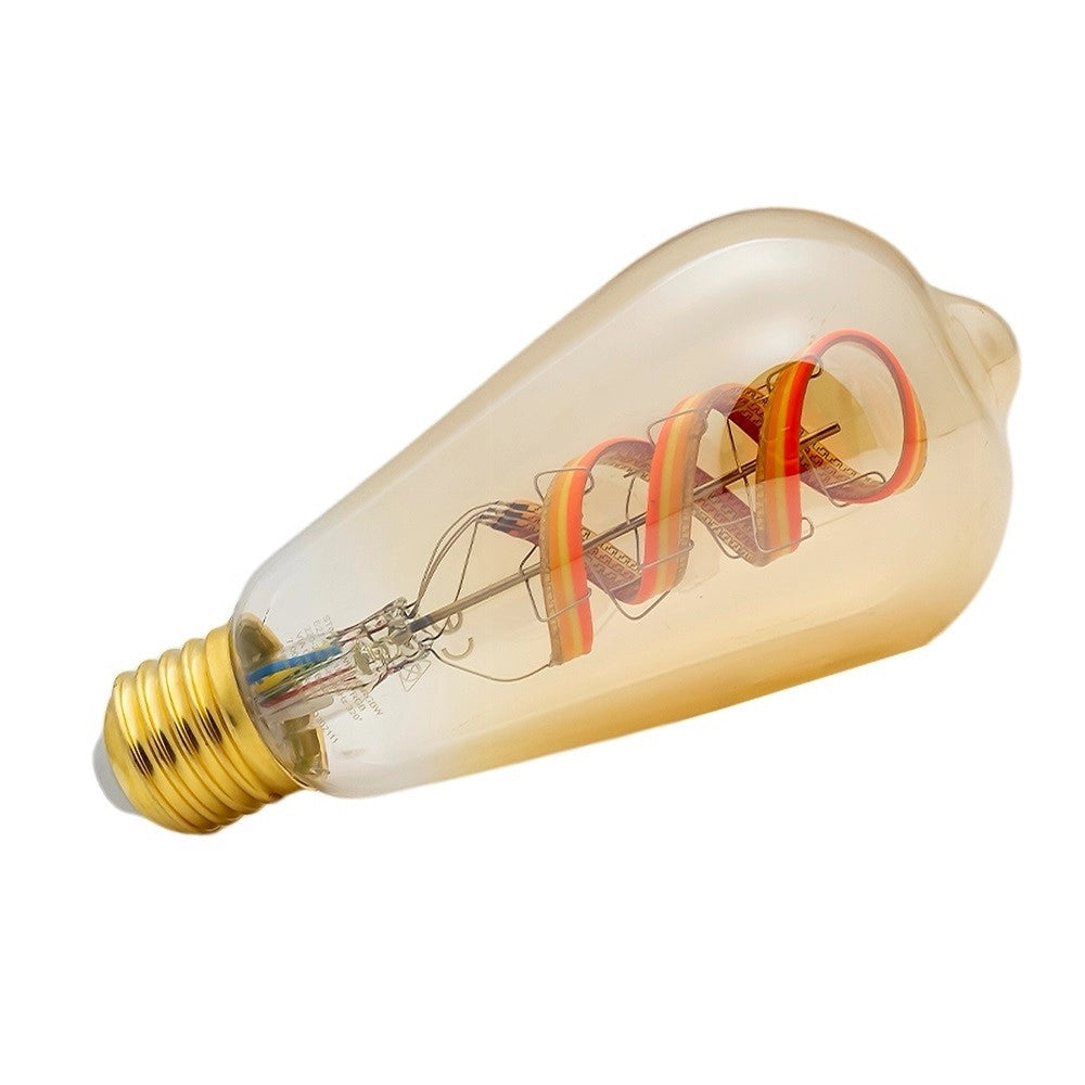 Trade Shop - Lampadina A Filamento Led Intelligente Wifi St64-sf E27 4,9w 1800lm Alexa Google -