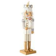 Statuetta schiaccianoci in legno di pino bianco Decorazione natalizia fatta a mano