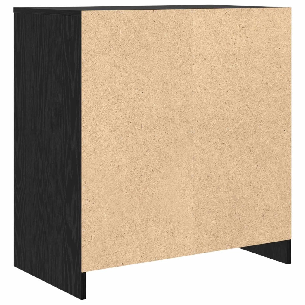 Credenza | Madia | Buffet da pranzo | Armadio da pranzo Rovere Nero 70 x 41 x 75 cm Legno multistrato