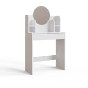 Tavolino da toilette "Idis" con specchio in legno - 75 x 35 x 135 cm - Bianco