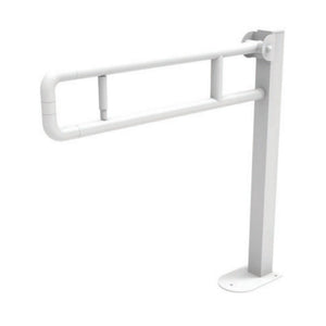 Barra maniglione ribaltabile su colonna alluminio nylon con porta rotolo