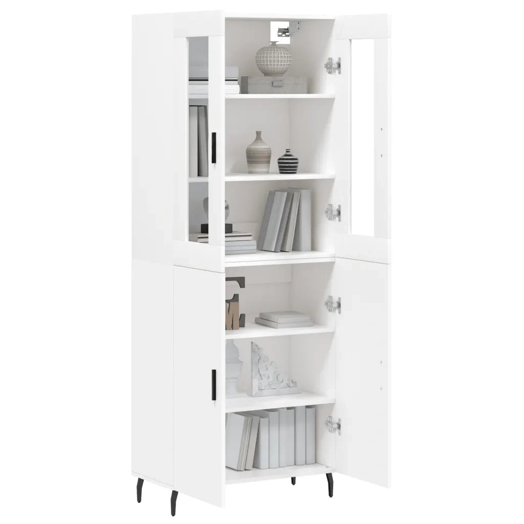 Credenza Bianca 69,5x34x180 cm in Legno Multistratocod mxl 77523