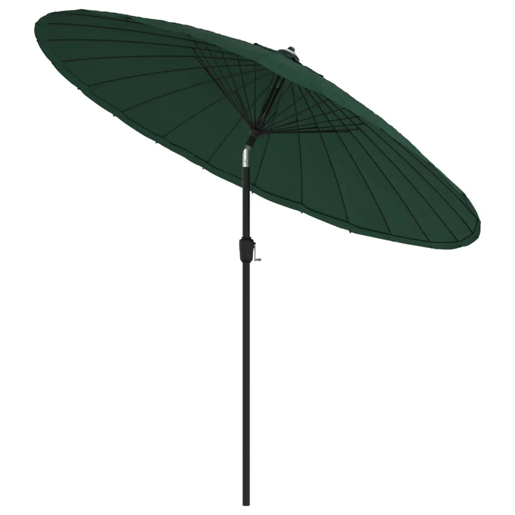 Ombrellone da Esterni con Palo in Alluminio 270 cm Verde cod mxl 54583
