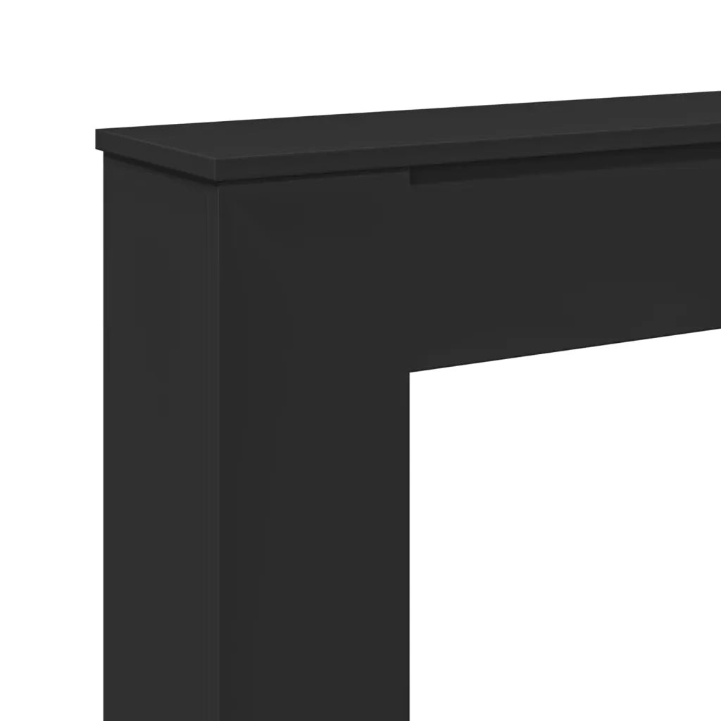 Cornice per Camino Nera 100x20x100 cm in Truciolato CFW6386953