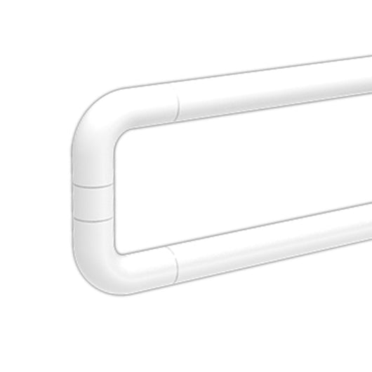 Barra maniglione ribaltabile cm 60 per disabili e terza età alluminio nylon bianco