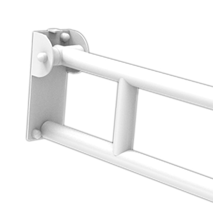 Barra maniglione ribaltabile cm 60 per disabili e terza età alluminio nylon bianco