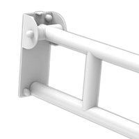 Barra maniglione ribaltabile adatto per disabili e terza etã€ cm 60 con porta rotolo alluminio nylon bianco