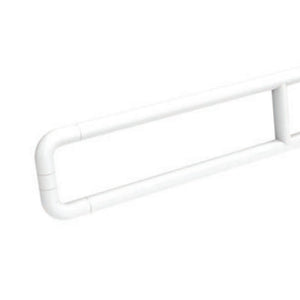 Barra maniglione ribaltabile adeguato a persone disabili e di terza etã€ cm 80 alluminio nylon bianco