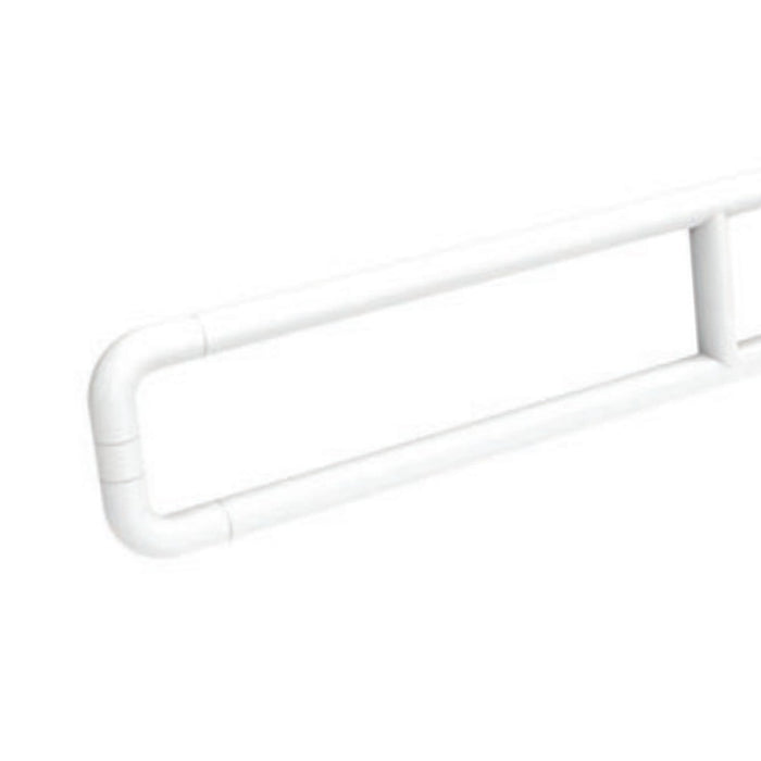 Barra maniglione ribaltabile adeguato a persone disabili e di terza etã€ cm 80 alluminio nylon bianco