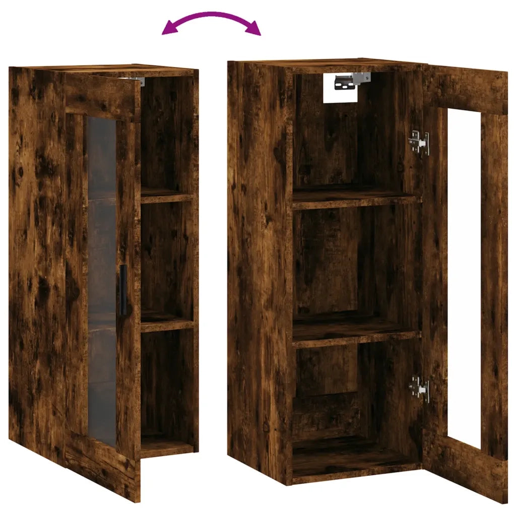 Mobile a Parete Rovere Fumo 34,5x34x90 cm 828929