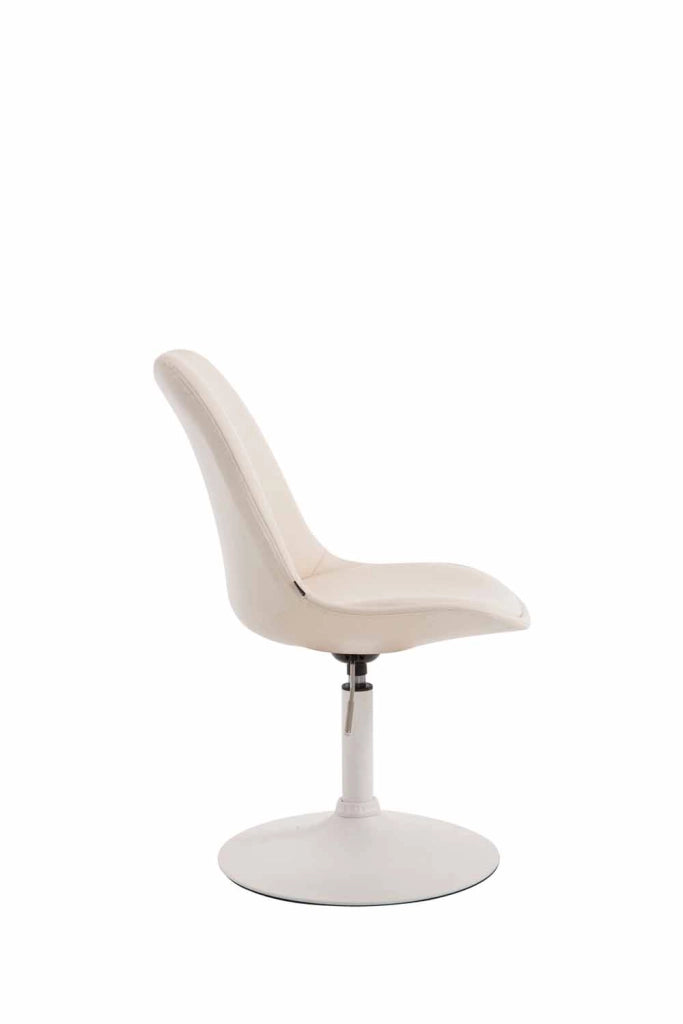 Sedia da pranzo MAVERICK in similpelle crema,bianco