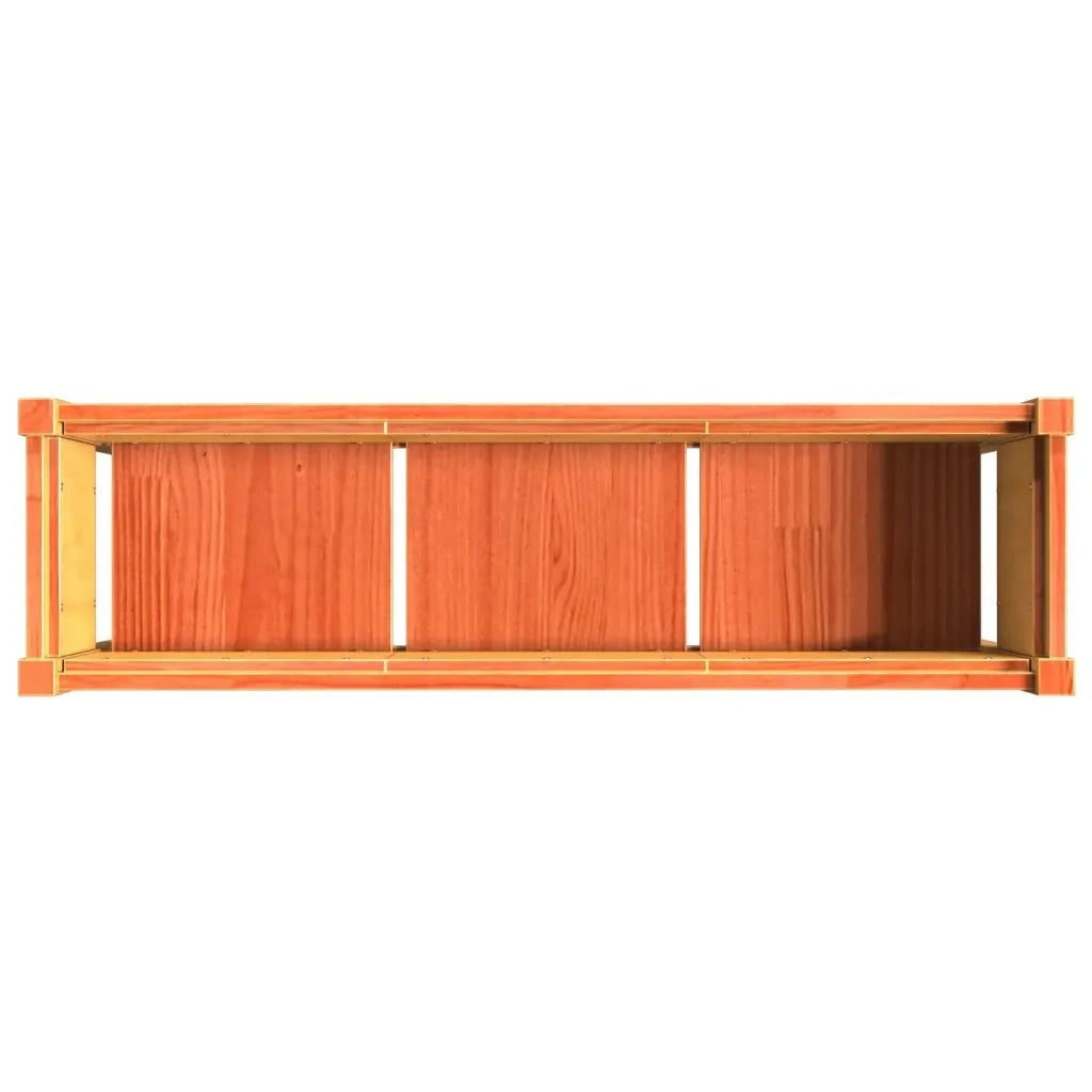 Fioriera Giardino Gambe Marrone Cera 110x31x70 cm Massello Pino 837568