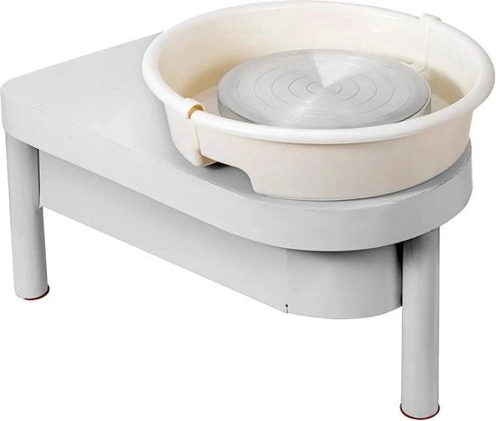 Kit di forni da ceramica - Inclusi strumenti - Tavola di modellazione - Tavola di lavorazione ceramica - 300W - 25CM - Bianco