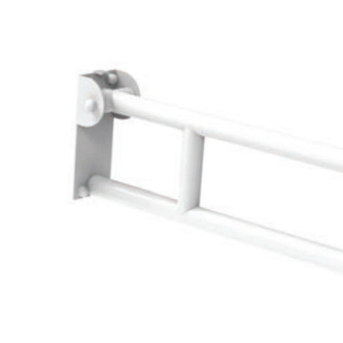 Barra maniglione ribaltabile adeguato a persone disabili e di terza etã€ cm 80 alluminio nylon bianco