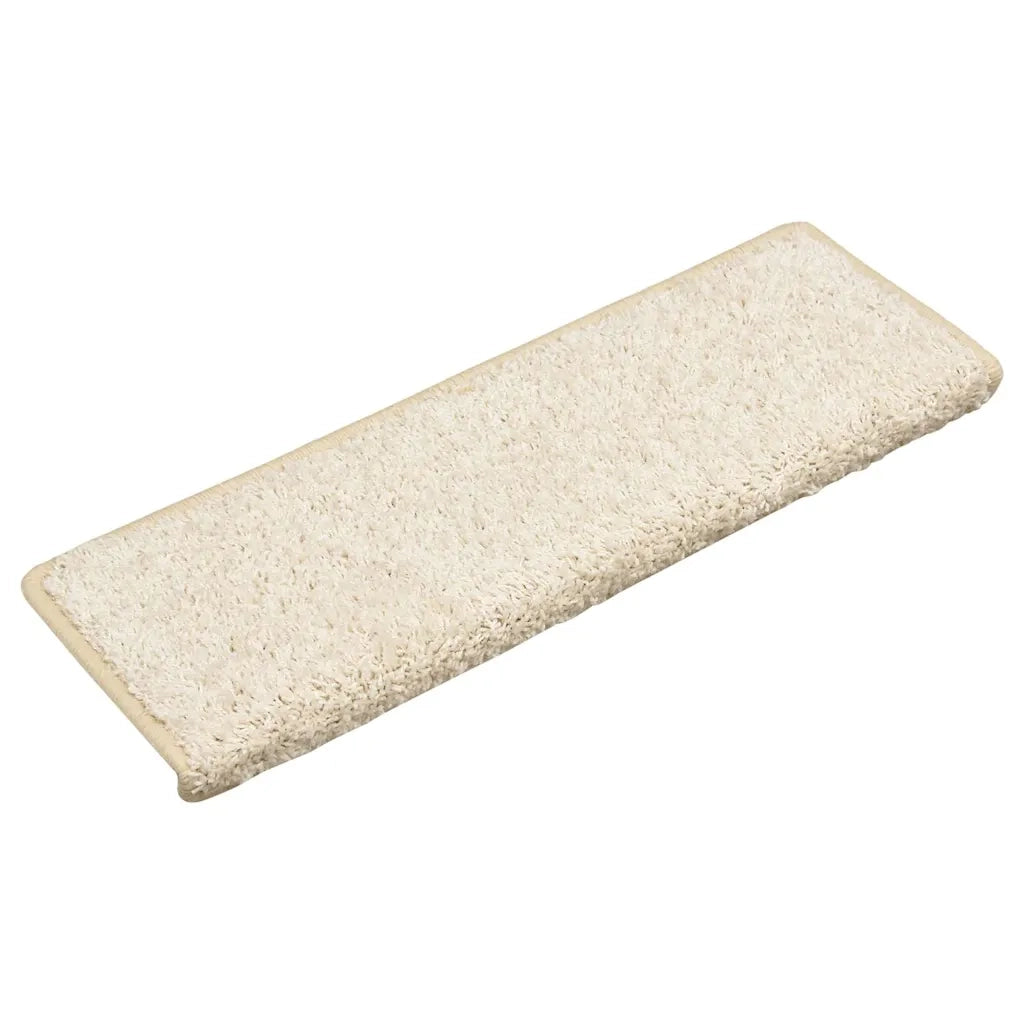 vidaXL Tappetini per scale 30 pz 65x21x4 cm bianchi con bordo rettangolare