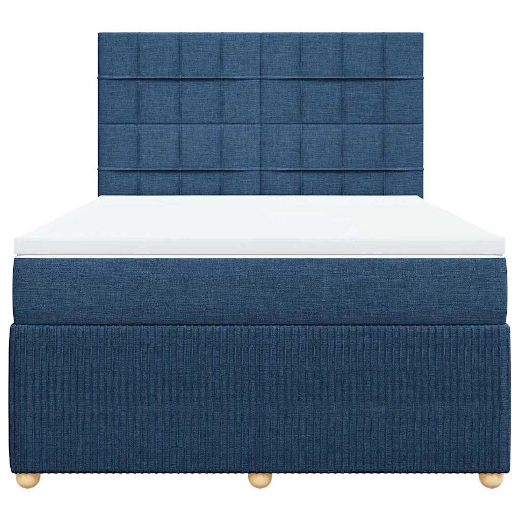 Giroletto a Molle con Materasso Blu 140x190 cm in Tessuto 3294357