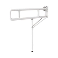 Barra maniglione ribaltabile con piede e porta rotolo e rinforzo a terra