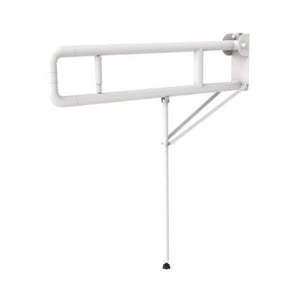 Barra maniglione ribaltabile con piede e porta rotolo e rinforzo a terra