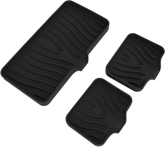 Supporto antiscivolo con silicone, contenitore per detersivo, organizzatore per il lavello, design autoportante, resistente alla lavastoviglie, materiale ecocompatibile