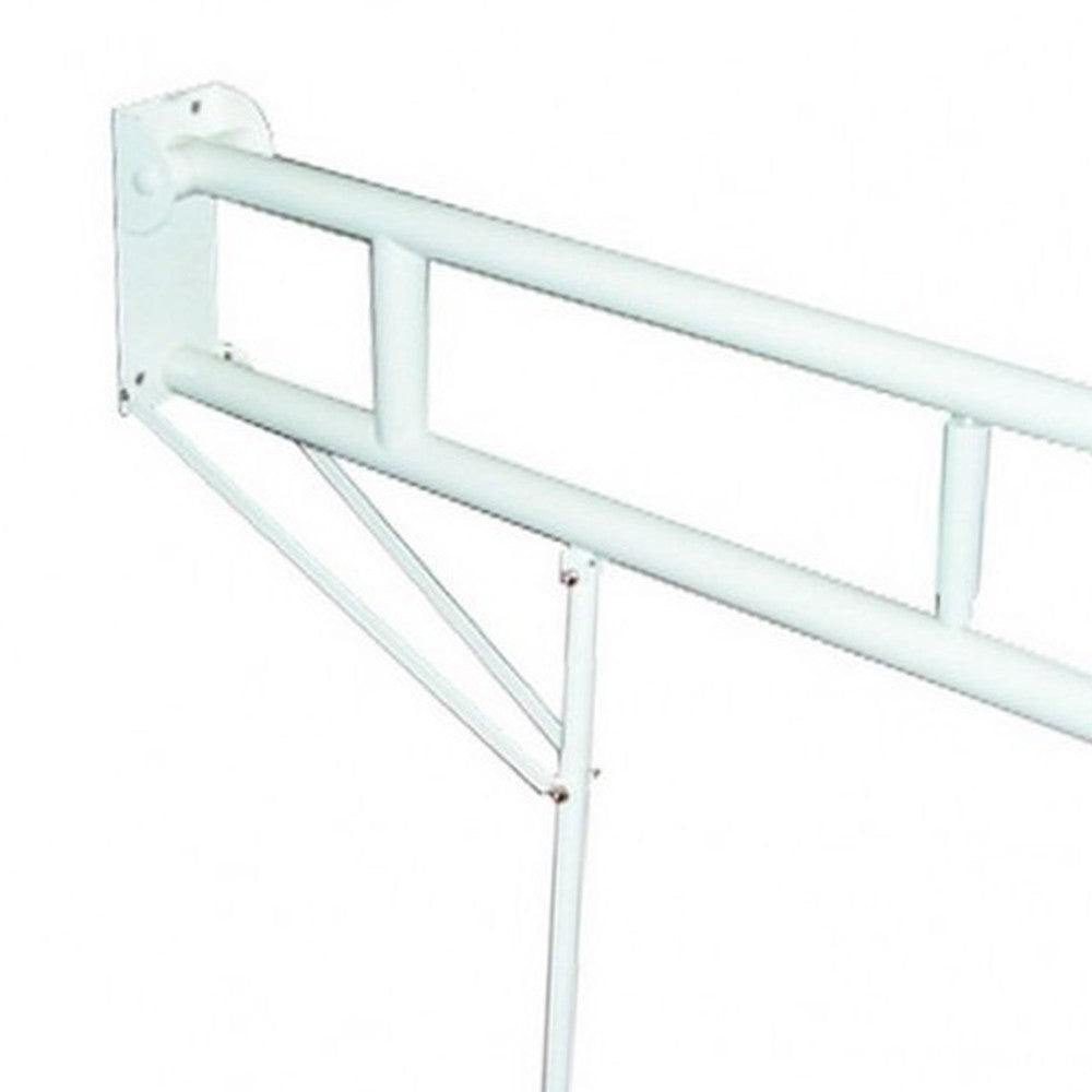 Barra maniglione ribaltabile con piede e porta rotolo e rinforzo a terra