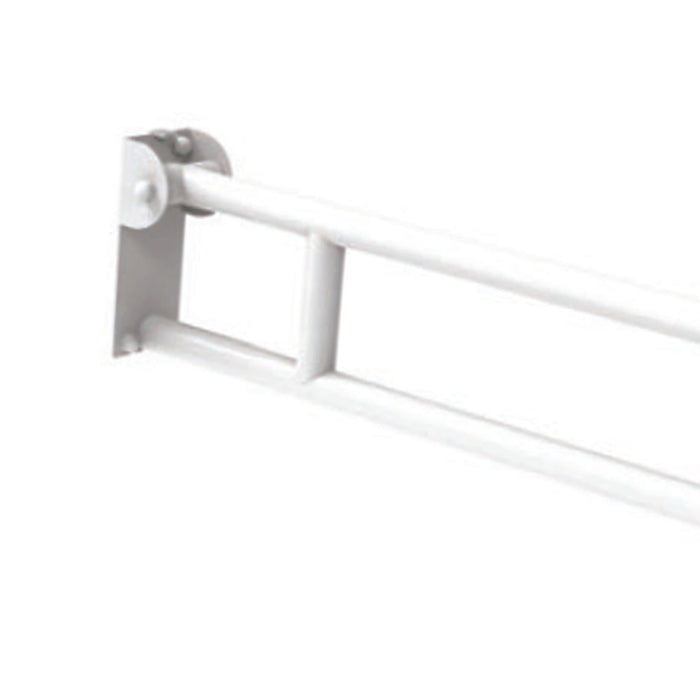 Barra maniglione ribaltabile per disabili e terza etã€ cm 70 alluminio nylon bianco