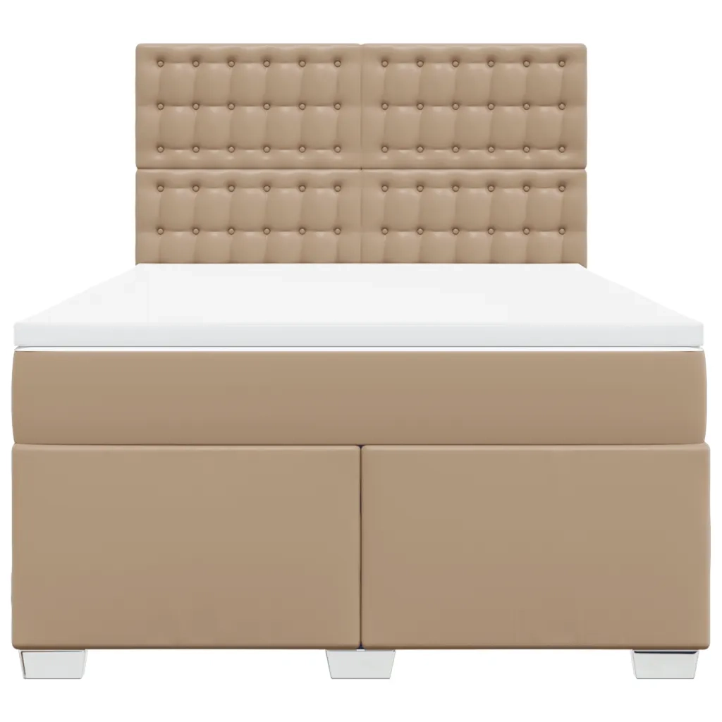Giroletto a Molle con Materasso Cappuccino 160x200cm Similpelle