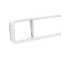 Barra maniglione ribaltabile con porta rotolo per persone di terza etã€ e disabili cm 70 alluminio nylon bianco