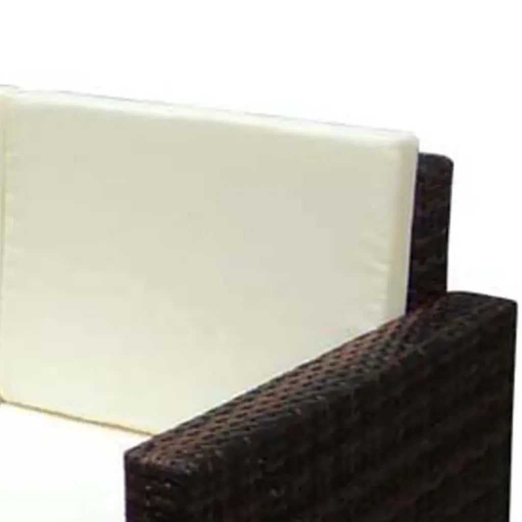Set Divani da Giardino 2 pz | Set Salotto da Giardino con Cuscini in Polyrattan Marrone