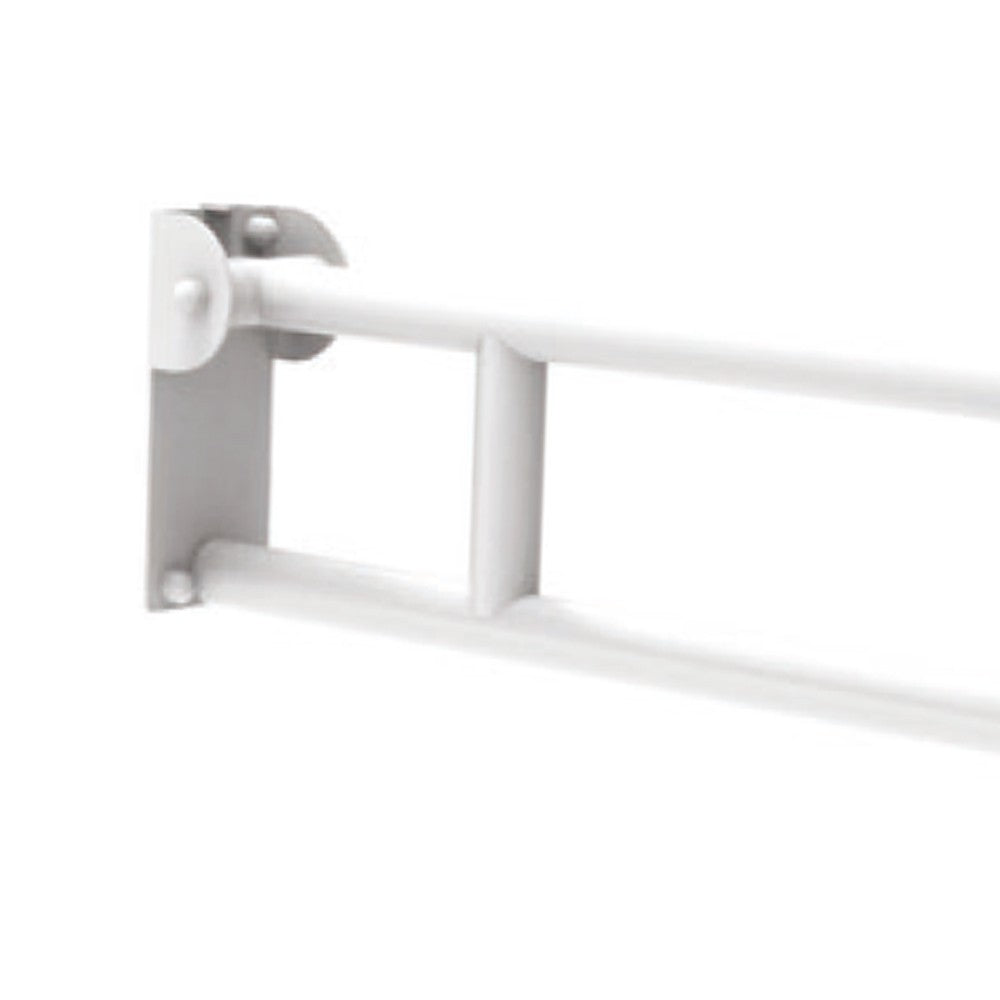 Barra maniglione ribaltabile con porta rotolo per persone di terza etã€ e disabili cm 70 alluminio nylon bianco