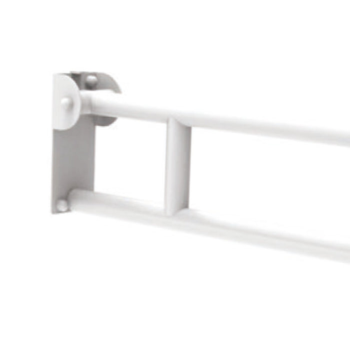 Barra maniglione ribaltabile con porta rotolo per persone di terza etã€ e disabili cm 70 alluminio nylon bianco