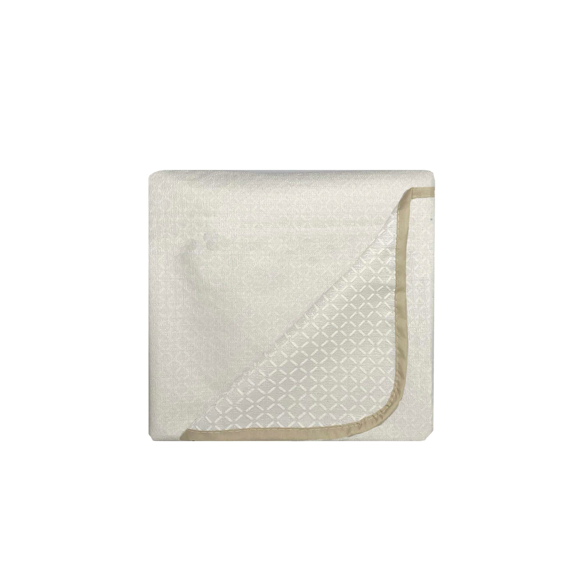 Copridivano con Copri Braccioli Seduta 60 cm in Poliestere Panna