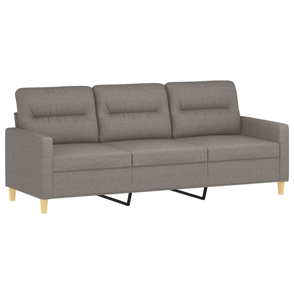 Set Divani 4 pz con Cuscini Tortora in Tessuto 3201567