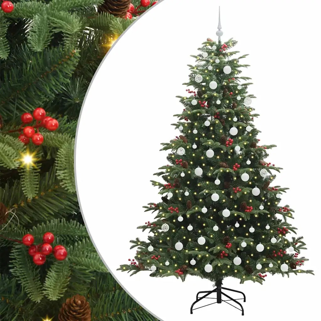 Albero di Natale Artificiale-Albero Natalizio con 300 LED Verde 210 cm 455939