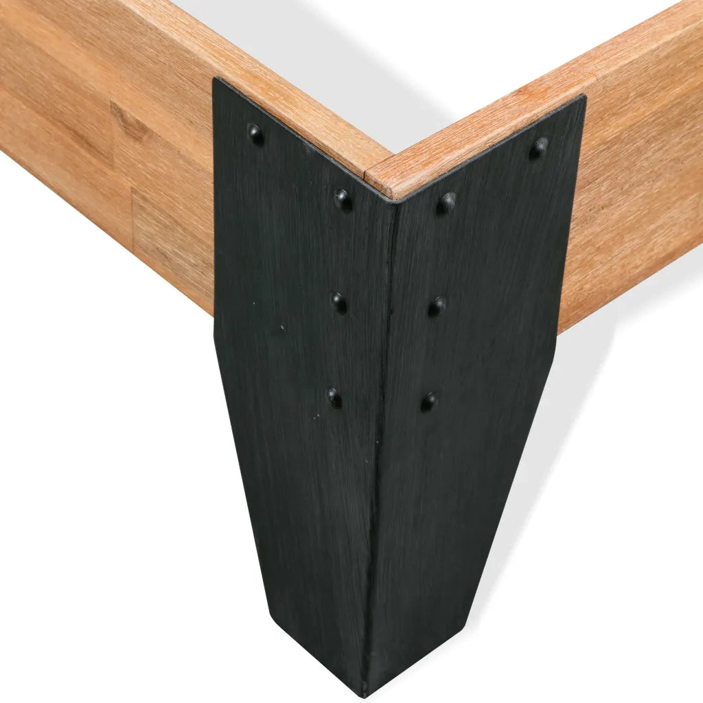 Giroletto in Legno Massello di Acacia e Acciaio 152x203 cm cod mxl 59257