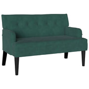 Panca Chesterfield Verde Scuro 112 x 65,5 x 75 cm Velluto CFW3342793
