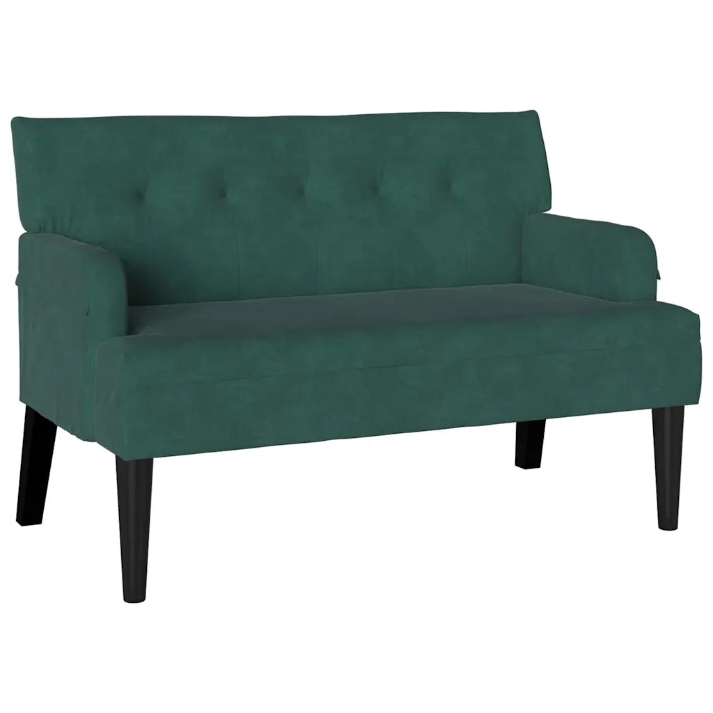 Panca Chesterfield Verde Scuro 112 x 65,5 x 75 cm Velluto CFW3342793