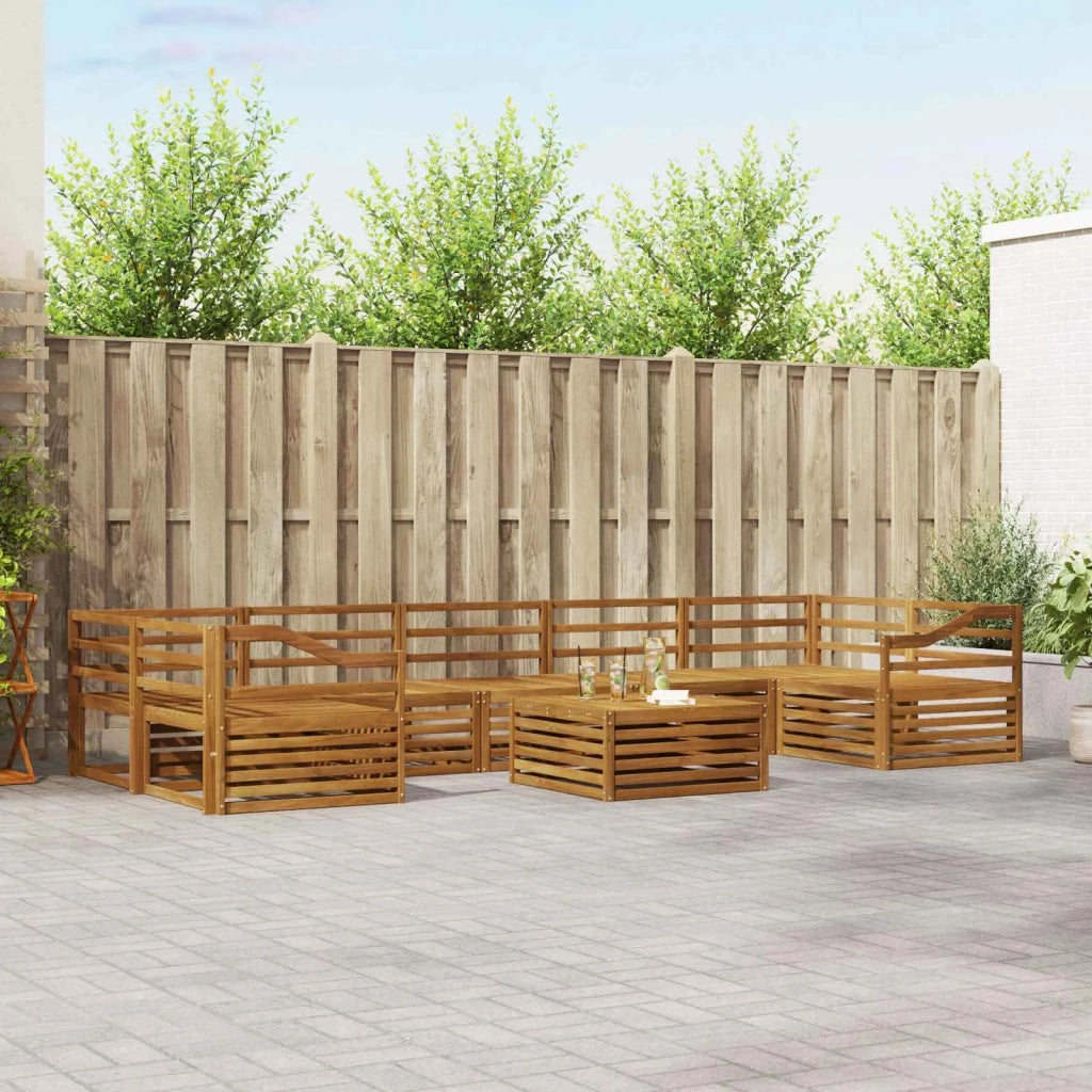 Set di divani da esterno 8 pcs Naturale