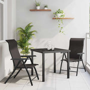 Set da Pranzo per Giardino 3 pcs Caffè nero