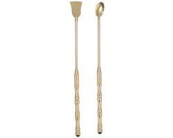 Kit di utensili per fumisteria con cucchiaio in rame e badile, 2 pezzi