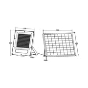 Faretto Con Pannello Solare Faro da Esterno IP66, CCT Luce Calda Naturale Fredda Selezionabile con Telecomando Watt: 100W
