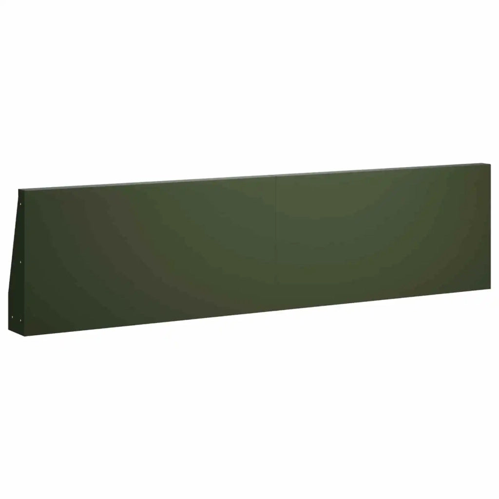 Muro di contenimento 4 pz 80 x 12 x 30 cm Acciaio Verde Oliva 3449096