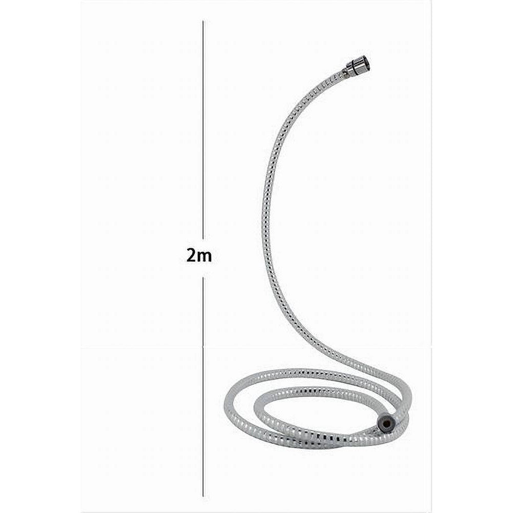 Trade Shop - Tubo Laccio Flessibile Doccia Biflex Cromo Bianco Universale Lunghezza 2mt 69226 -