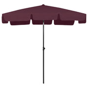 Ombrellone da Spiaggia Rosso Bordò 200x125 cm 314731