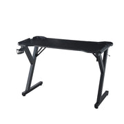 Scrivania Gaming RGB 120x60 cm con Porta Bicchiere e Gancio Cuffie, Tavolo Gamer Nero Design Ergonomico, Desk PC per Gaming e Smart Working