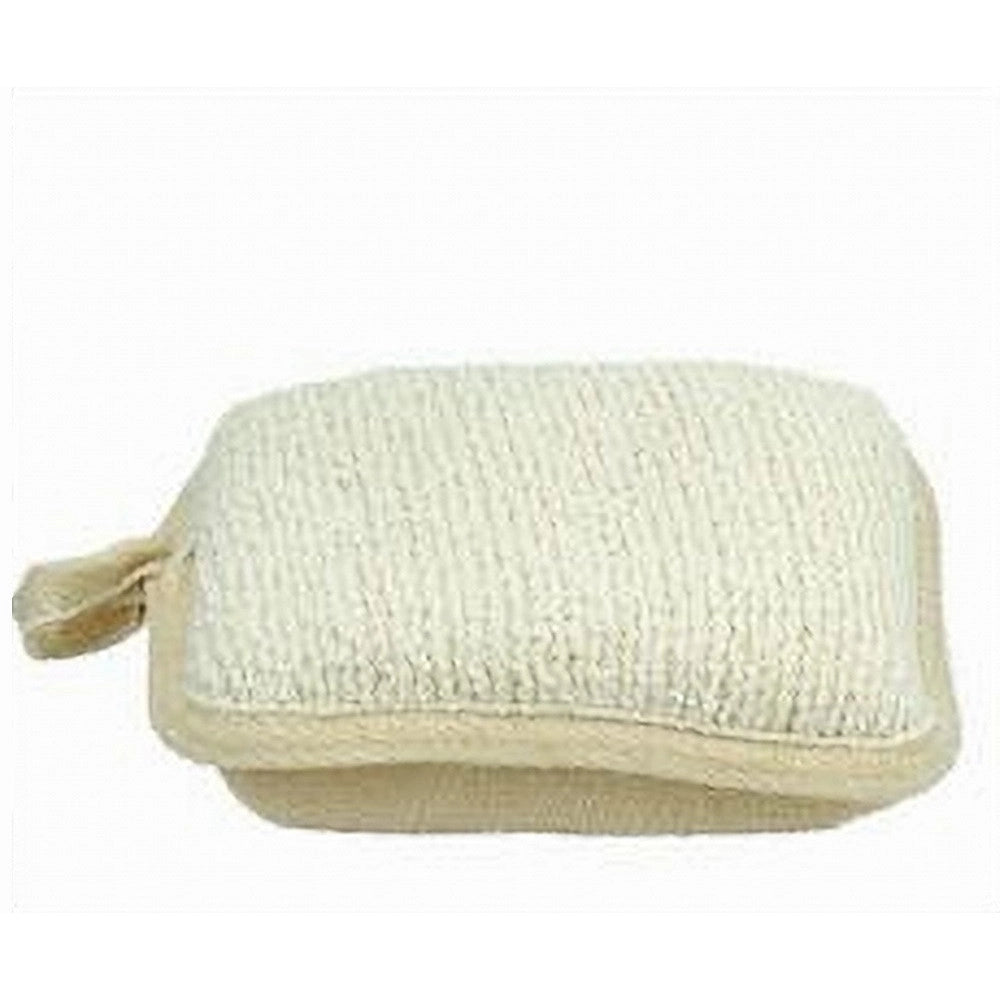 Trade Shop - Spugna Doccia Esfoliante Bagno Per Cura Corpo Bombata 13x9.5x4.5cm Beige 79651 -